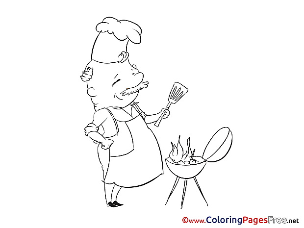 Barbecue printable Coloring Sheets download