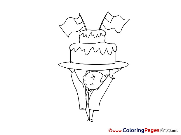 Cake printable Coloring Pages for free