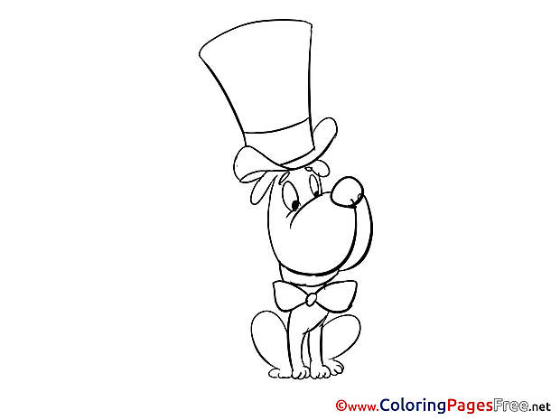 Dog free Colouring Page download