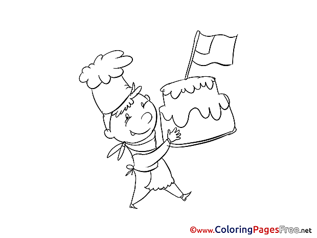 Flag Independence Day Colouring Page printable free