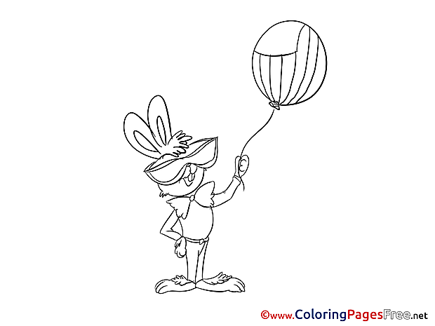 Hare 4th of July for Children free Coloring Pages