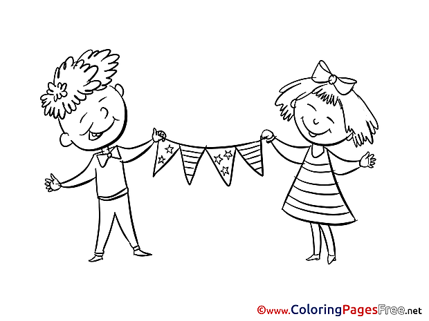 Kids Coloring Sheets Fourth of July download free