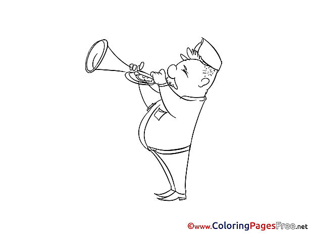 Music free Colouring Page Fourth of July download