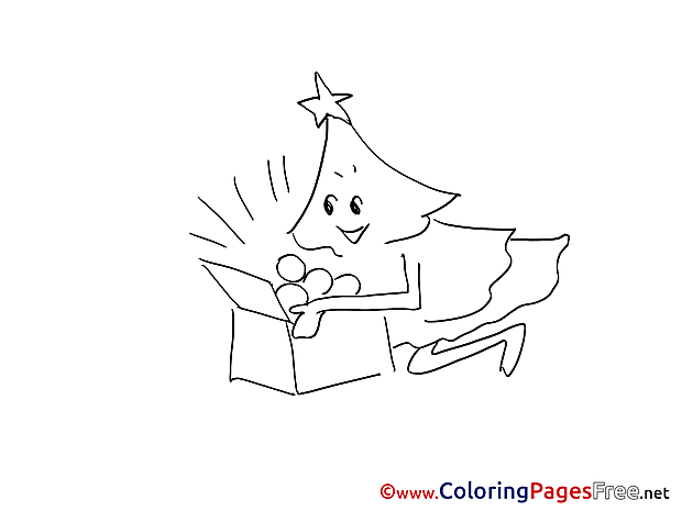 Advent Coloring Pages free Christmas Tree