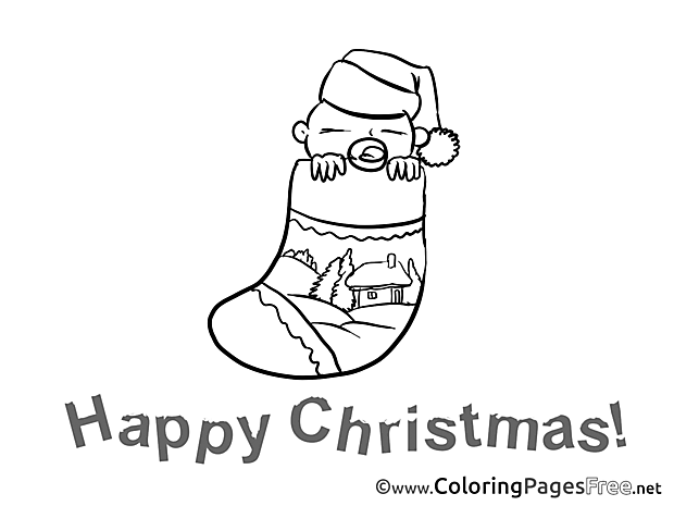 Baby for Kids Advent Colouring Page