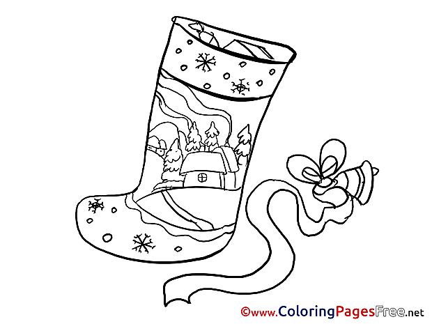 Bell Colouring Sheet download Stoking Advent