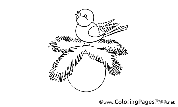 Bird Colouring Sheet download Advent