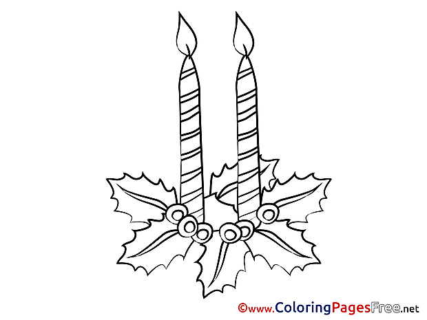 Candle Advent Coloring Pages download