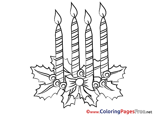 Candle download Advent Coloring Pages