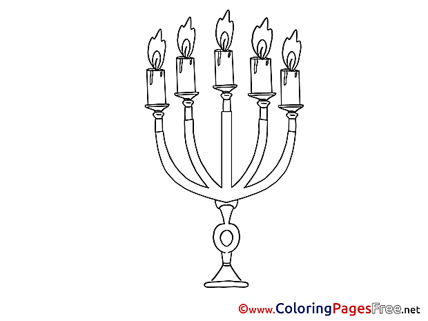 Chandelier Kids Advent Coloring Page
