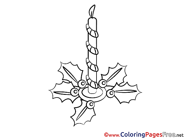 Children Advent Colouring Page Candle
