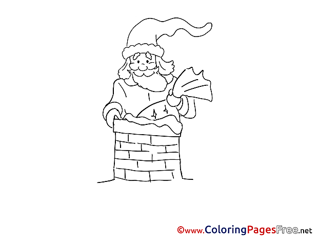 Chimney Advent free Coloring Pages