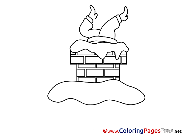 Chimney Kids Advent Coloring Page