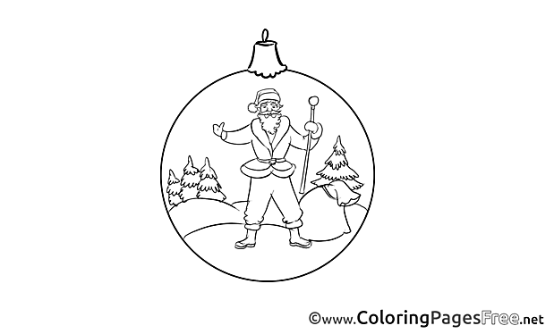 Christmas Tree Toy free Advent Coloring Sheets