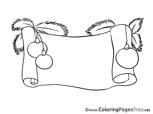 Decoration printable Advent Coloring Sheets