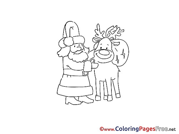 Deer Coloring Pages Advent for free