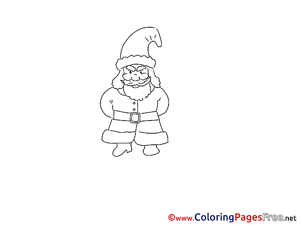 Hat Santa Claus Advent Coloring Pages download