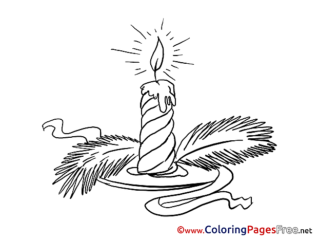 Light Flame Advent Colouring Sheet free