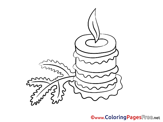 Light printable Coloring Pages Advent Candle