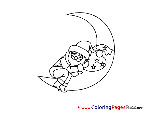 Moon Kids Advent Coloring Pages