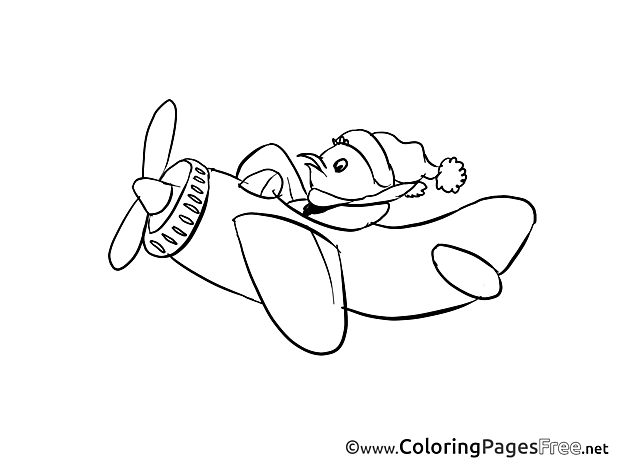 Plane download Advent Coloring Pages