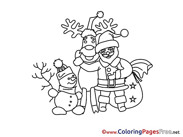 Santa Claus printable Advent Coloring Sheets