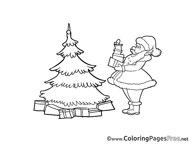 Santa Claus printable Coloring Pages Advent