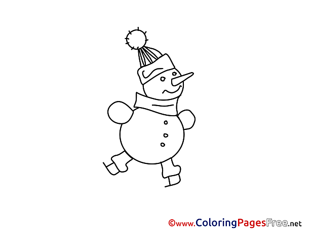 Snowman for Kids Advent Colouring Page