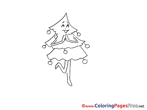 Tree for Kids Advent Colouring Page