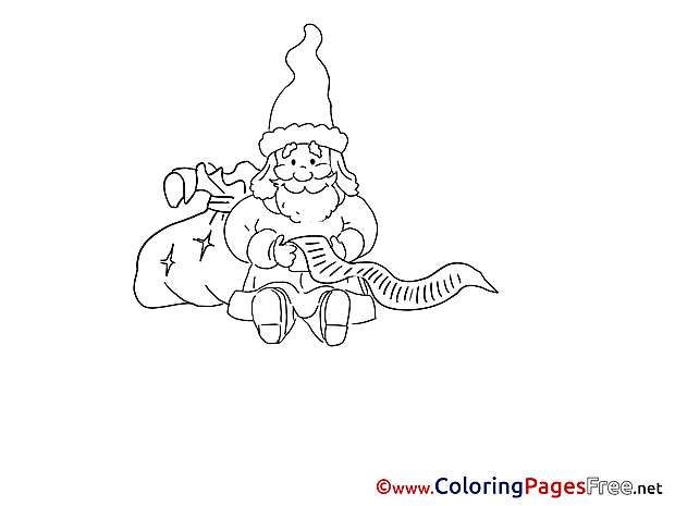 Wish List free Advent Coloring Sheets