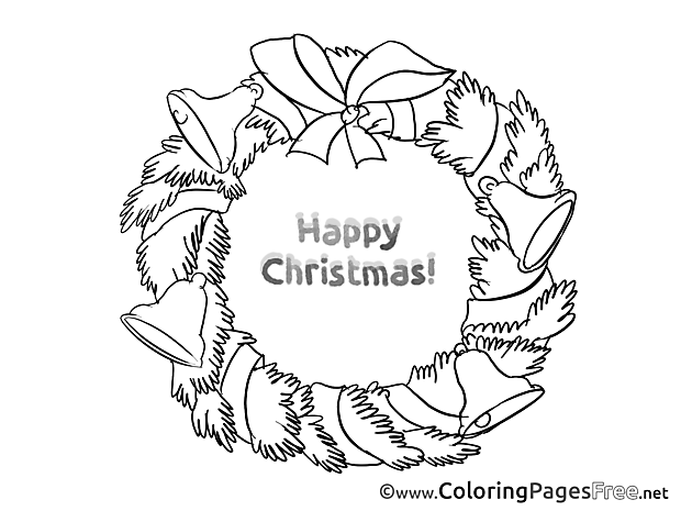 Wreath download Advent Coloring Pages