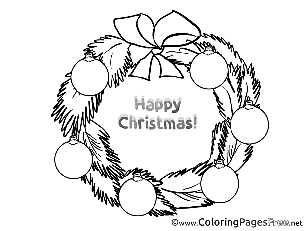 Wreath Kids Advent Coloring Pages