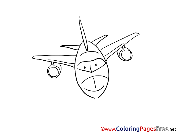 Airplane free Colouring Page download