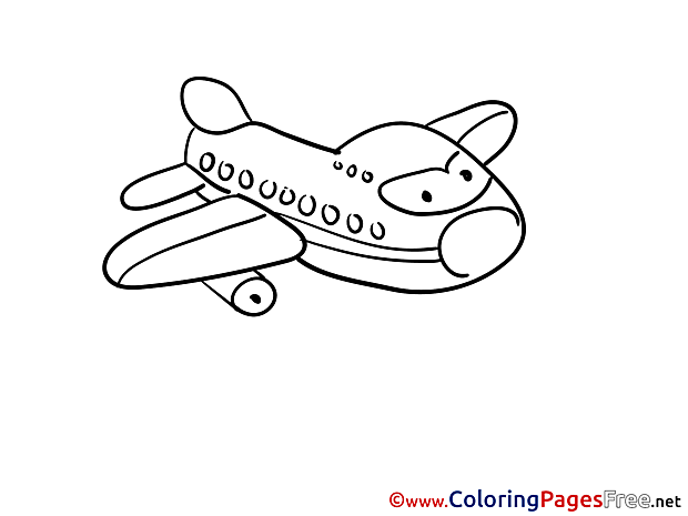 Children free Coloring Pages Airplane