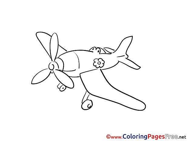 Plane Colouring Sheet download free
