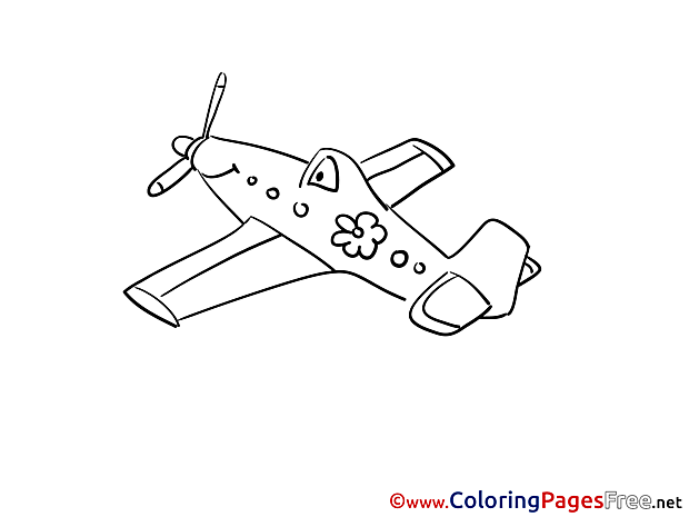 Tour for Kids Airpane Colouring Page