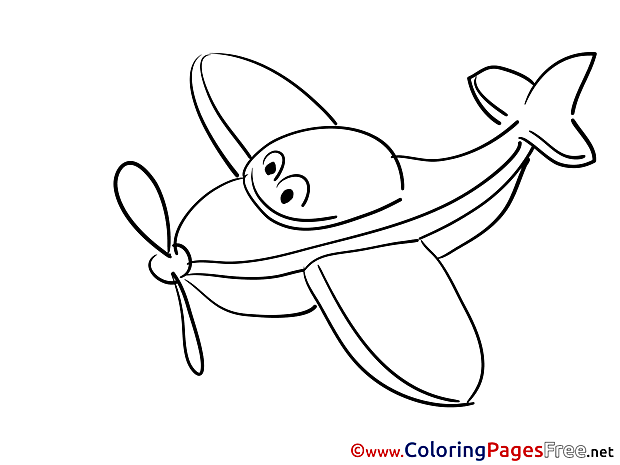 Travel Airplane download Colouring Page