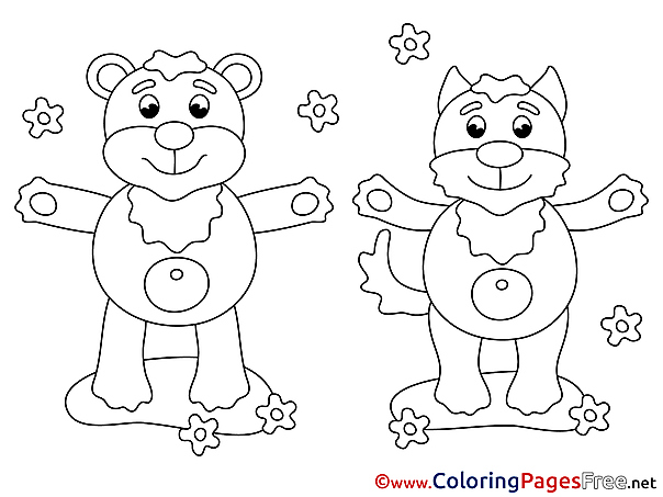 Animals download Colouring Sheet free