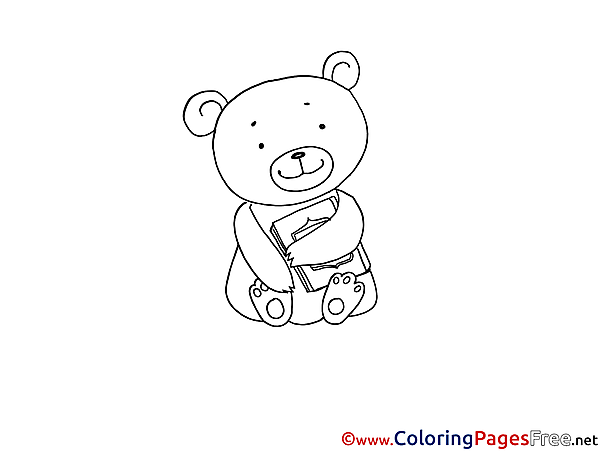 Bear Children download Colouring Page