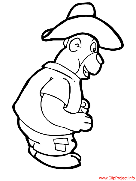 Bear coloring page free