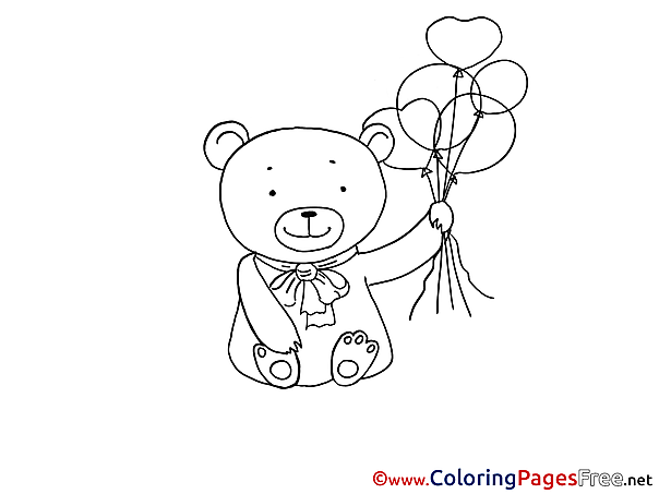 Bear for Children free Coloring Pages