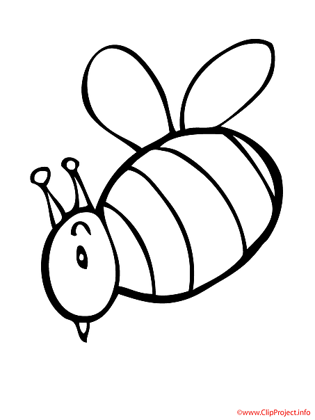 Bee printable coloring page