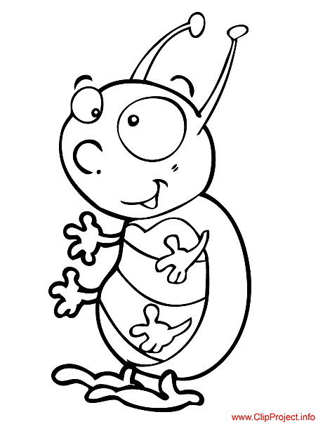 Bug cartoon coloring picture