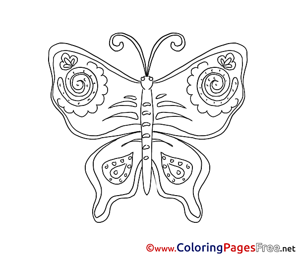 Butterfly Colouring Page printable free