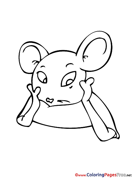 Colouring Sheet Mouse download free