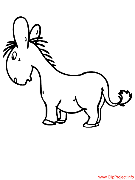 Donkey colouring sheet for free