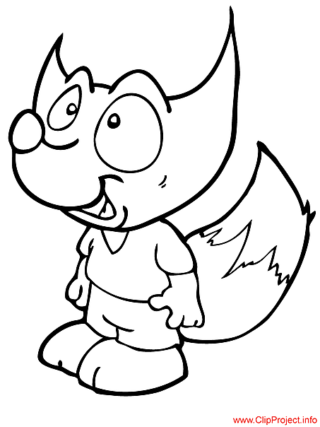 Fox coloring page for free