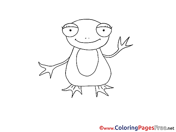 Frog download Colouring Sheet free
