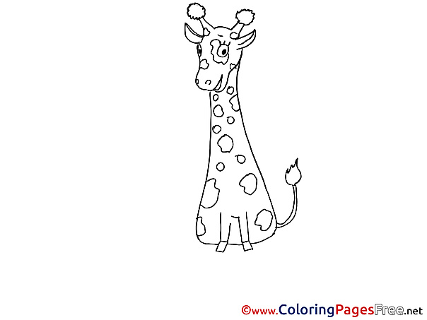 Giraffe Coloring Sheets download free