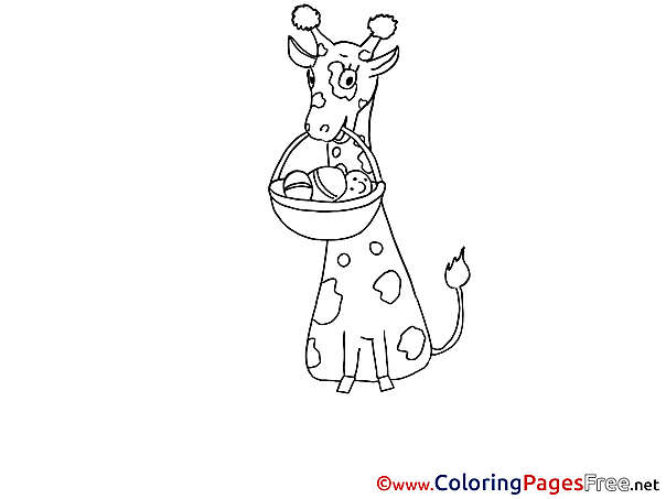 Giraffe Kids download Coloring Pages